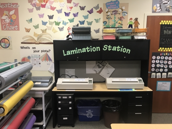 lamination station in the Idea Factory