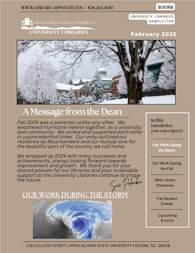 Winter 2025 University Libraries Newsletter PDF