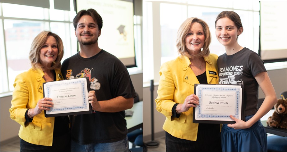 Dean Sue Polanka with Scholarship winners