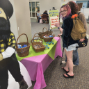 photo of student participating in the Midsummer Reset Event in Belk Library
