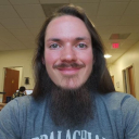 photo of Hunter Ringley, long dark hair and beard, grey AppState shirt