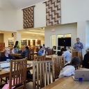 Willard Watson teaching students in the Special Collections Researsh Center