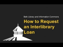 Watch How to Request an Interlibrary Loan on YouTube