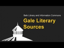 Watch Gale Literary Sources on YouTube