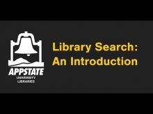 Watch Library Search: An Introduction on YouTube