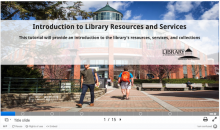 Screenshot from interactive H5P Introduction to Library Services