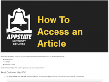Tutorial on How to Access an Article