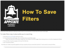 Tutorial on How to Save Filters