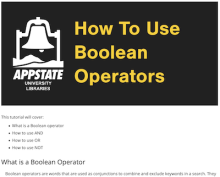 How to Use Boolean Operators step-by-step tutorial