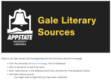Gale Literary Sources step-by-step tutorial