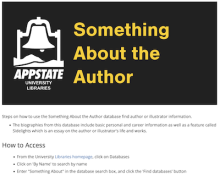  Something About the Author step-by-step tutorial