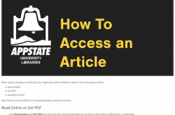 Tutorial on How to Access an Article