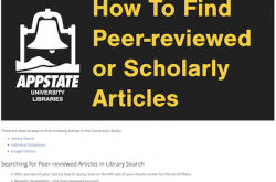 Tutorial on How to Find Scholarly or Peer-reviewed Articles