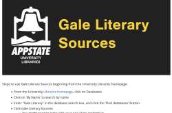 Gale Literary Sources step-by-step tutorial