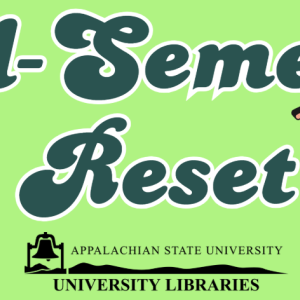 lime green graphic with flowers and the words Mid-Semester Reset
