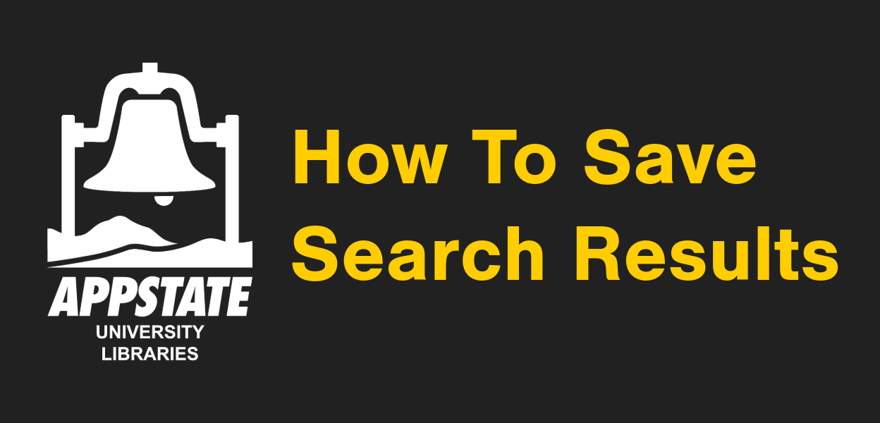 How to Save Search Results header image