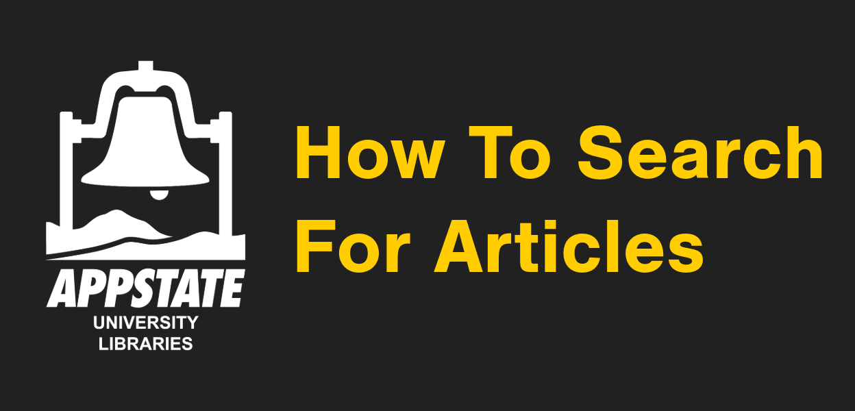 How to Search For Articles header image