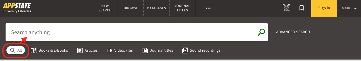 Library Search box