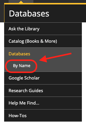 search for database by name