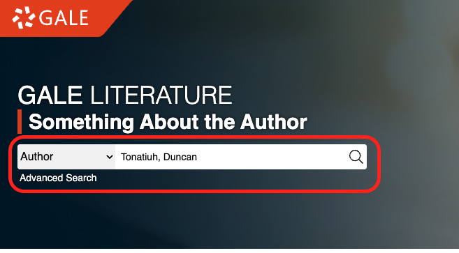 Something about the Author search for Duncan Tonatiuh
