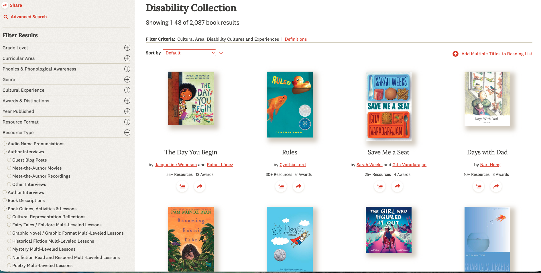 disabilities collection