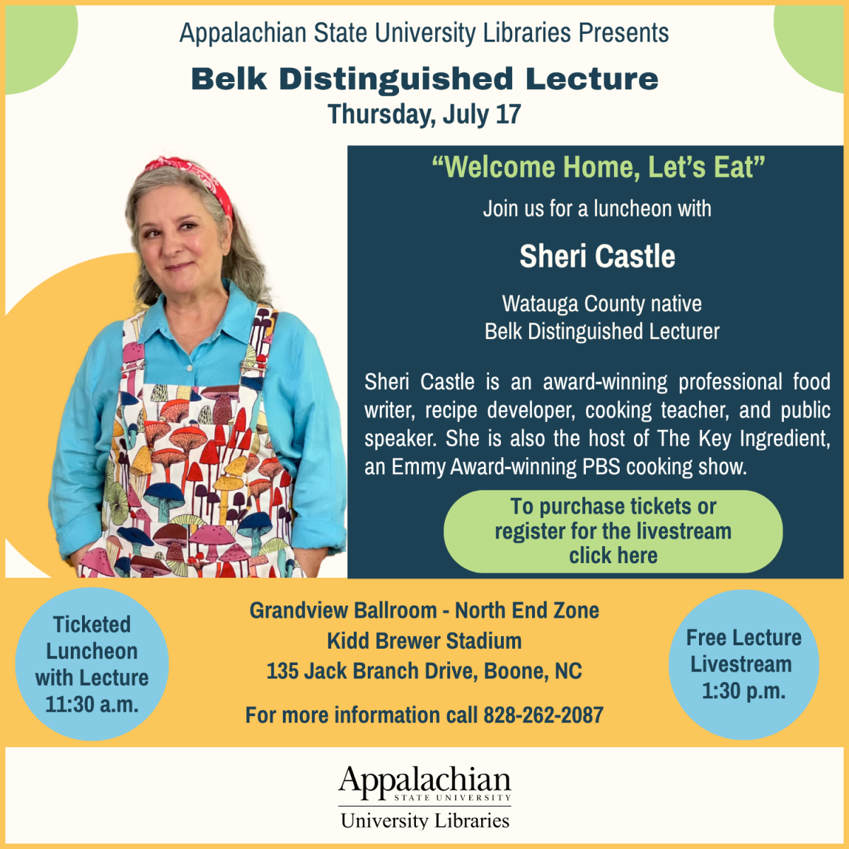 Register to attend the Sheri Castle event