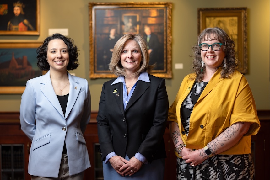 Wells, Polanka, and Keener in the Rhinehart Room