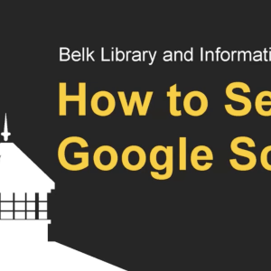 How to Search Google Scholar