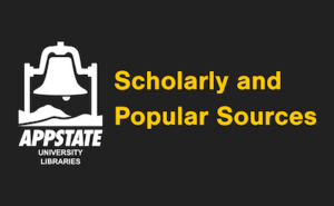 Popular and Scholarly Sources