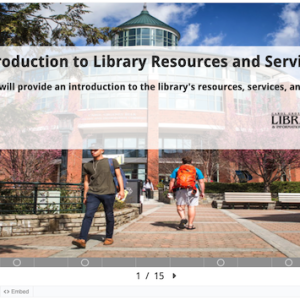 Introduction to Library Services