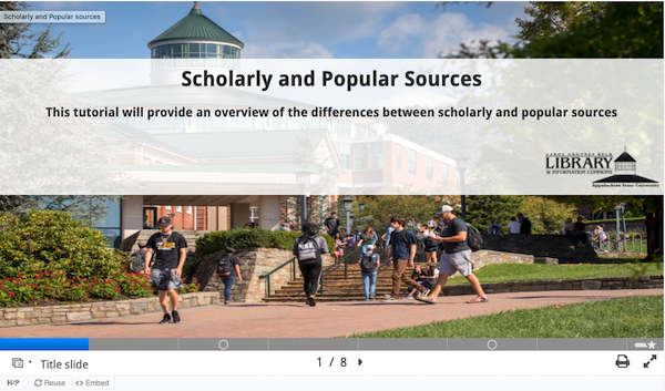 Scholarly and Popular Sources