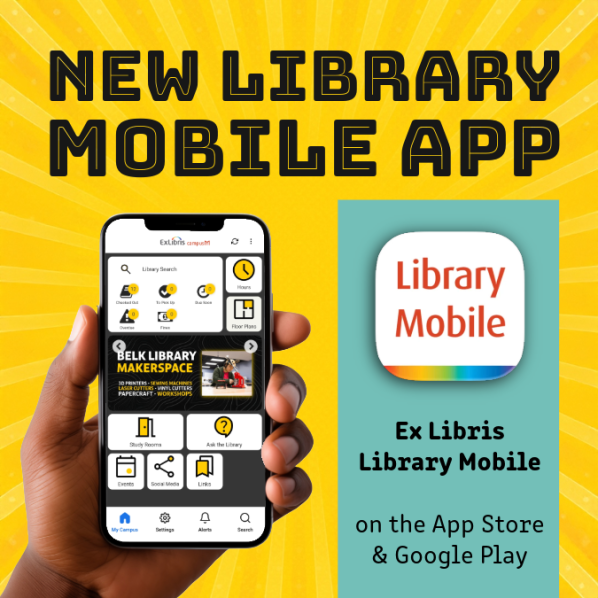New Library Mobile app - Search for Ex Libris Library Mobile in the App Store or Google Play