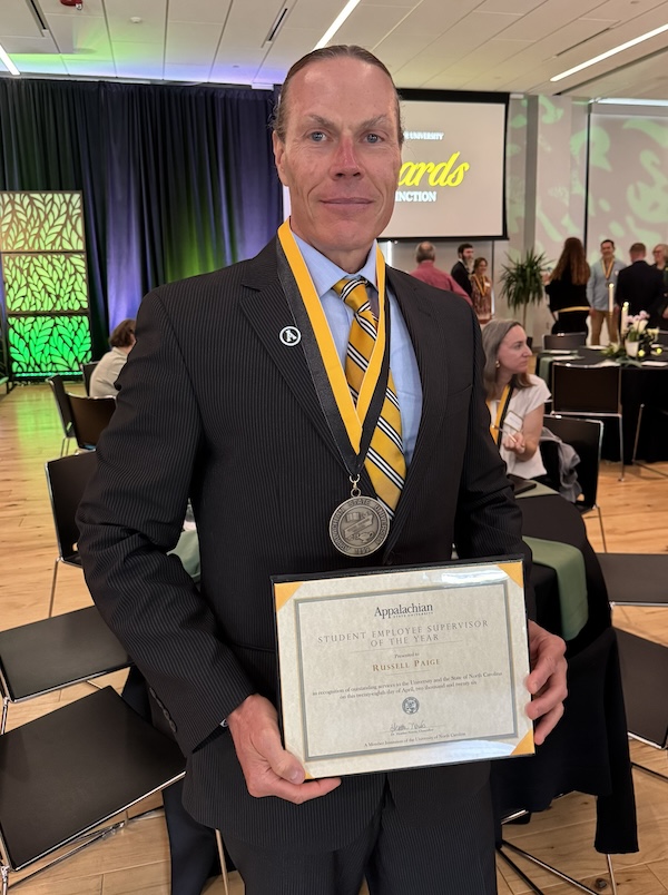 Russell Paige named Student Employee Supervisor of the Year