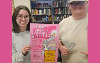 Music Library Ticket Check out for Once Upon a Mattress