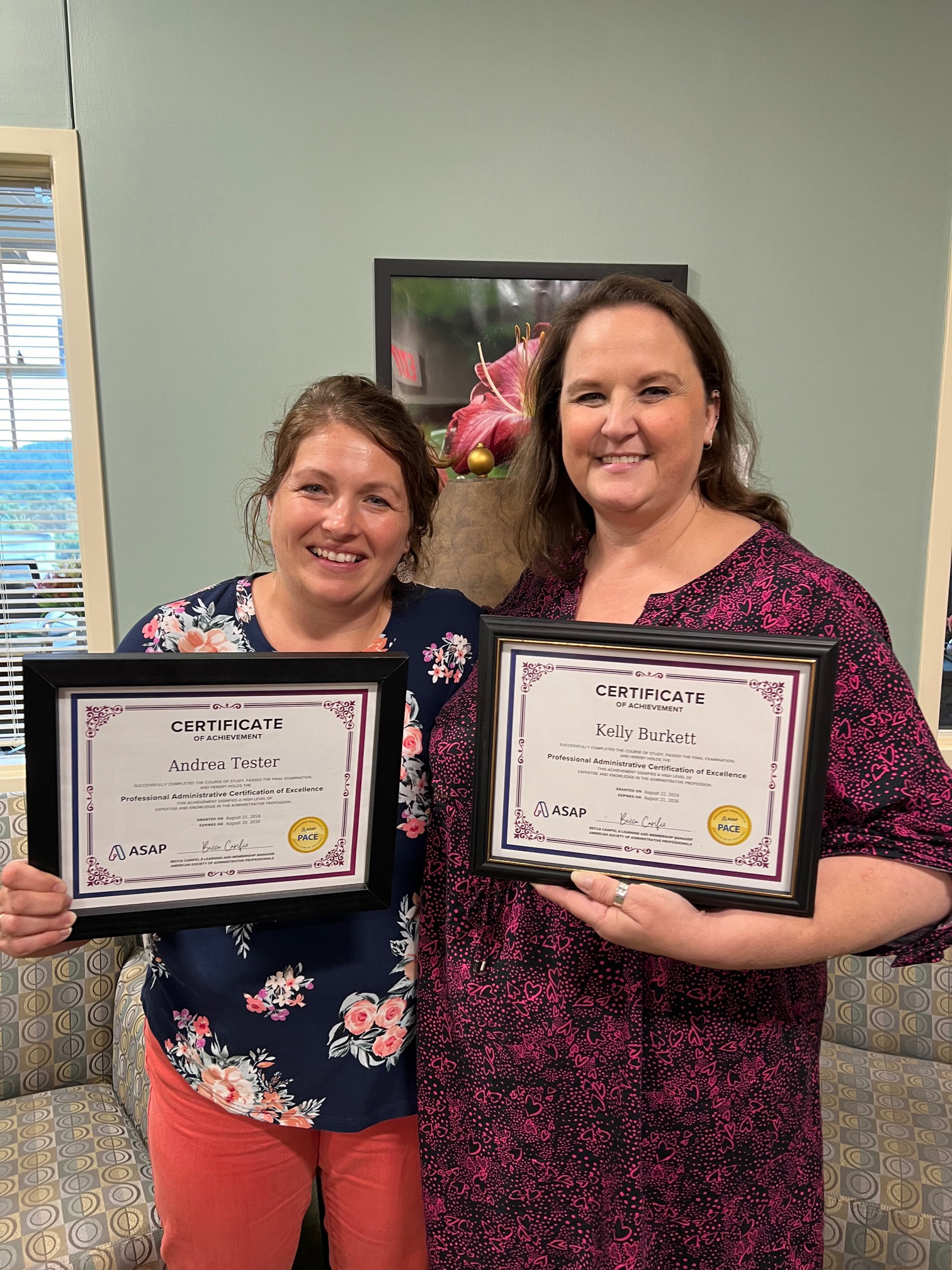Kelly Burkett and Andrea Stevens complete the Crest Summit Series Leadership Development Program