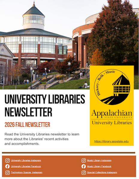 Fall 2026 University Libraries Newsletter (PDF)